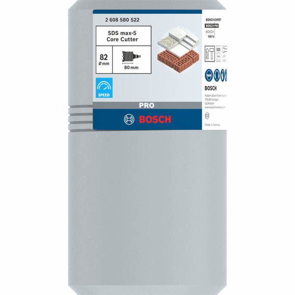 Dutý vrták Bosch SDS-max-9 CoreCutter, O 82mm, vrták