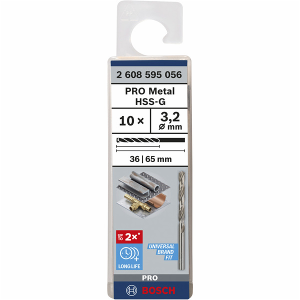 Bosch vrták do kovu HSS-G, O 3,2mm