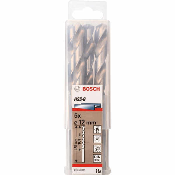 Bosch vrták do kovu HSS-G, O 12mm