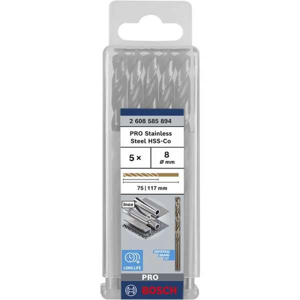 Bosch spirálový vrták do kovu HSS-Co, O 8mm