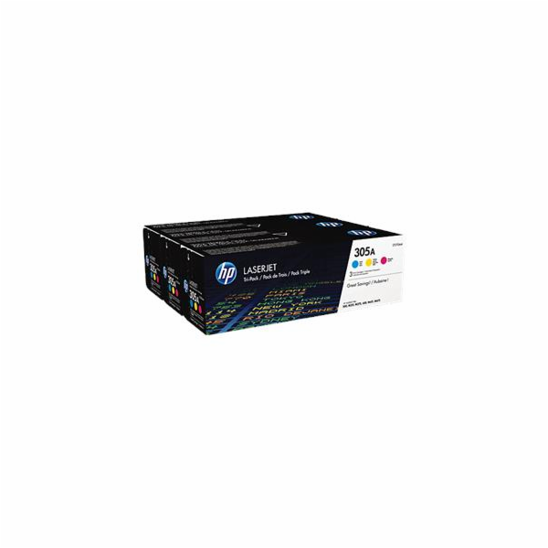 HP 305A CMY 3-pack LJ Toner Cart, CF370AM (2,600 / 2,600 ...