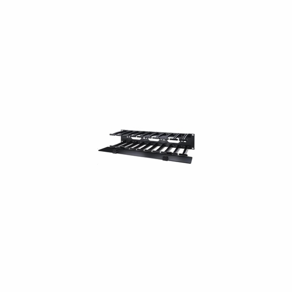 APC 2U Horizontal Cable Manager, 6" Fingers top and bottom