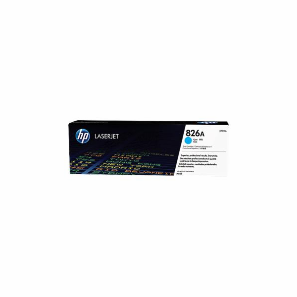 HP 826A Cyan LJ Toner Cart, CF311A (31,500 pages)