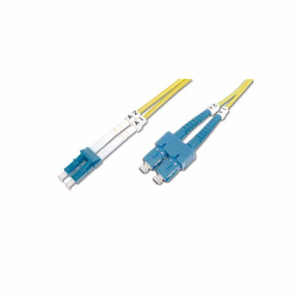 Digitus LWL Patchkabel, Duplex, LC > SC Stecker, Singlemo...