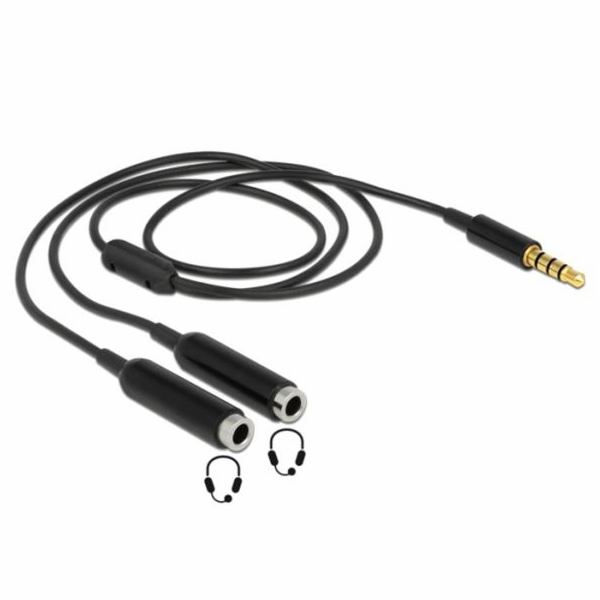 Delock - Audio separátor - 4 pólový mini jack se zdířkami...
