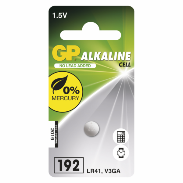 GP LR41 (GP192, 7.9 x 3.6 mm) - 1 ks