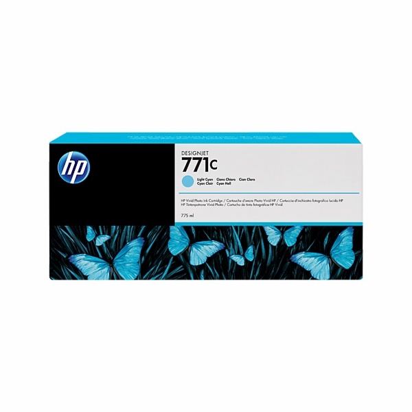 B6Y12A Svetloazúrová atramentová kazeta HP 771C Designjet...