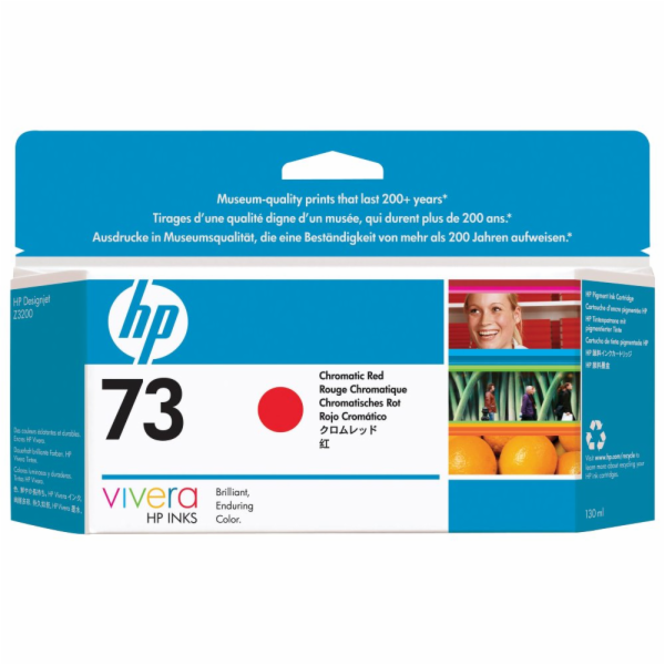HP 73 Red chromatic DJ Ink Cart, 130 ml, CD951A