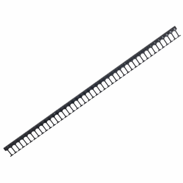 19" vyvaz.panel 47U Hřeben,dvouřadý černý 75mm trn