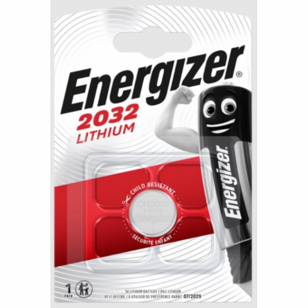 Baterie plochá knoflík CR 2032 Energizer Lithium
