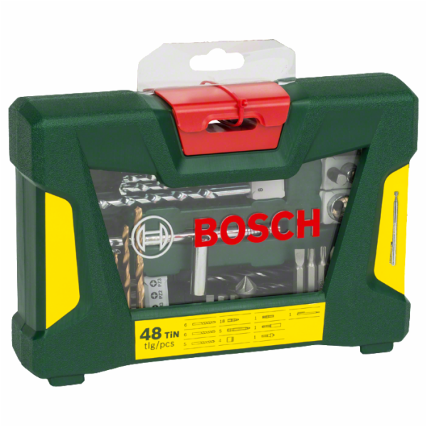 Bosch 48dílná sada vrtáků a bitů V-Line TiN s teleskopick...