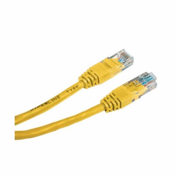 PREMIUMCORD Patch kabel UTP RJ45-RJ45 CAT5e 1m žlutá