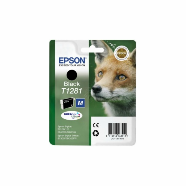 EPSON ink čer Singlepack "Liška" Black T1281 DURABrite Ul...