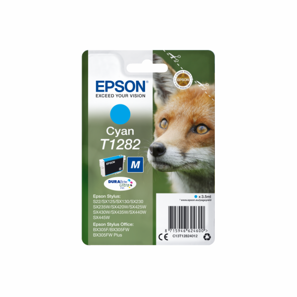 EPSON ink bar Singlepack "Liška" Cyan T1282 DURABrite Ult...