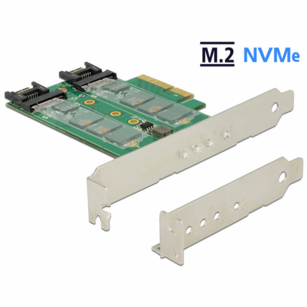 DeLOCK PCI Express karta > 3 x M.2 slot, řadič