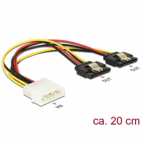 DeLOCK "5,25"-4pinová zástrčka > 2x SATA 15pinová zásuvka...