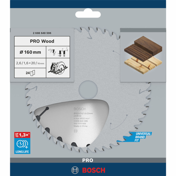 Pilový kotouč Bosch Optiline Wood, O 160mm, 24T