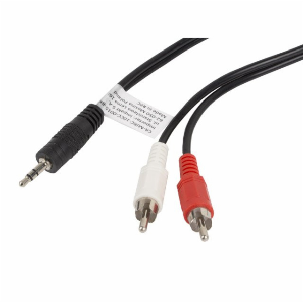 LANBERG Minijack 3,5mm (M) 3 PIN na 2x RCA (CINCH) (M) ka...