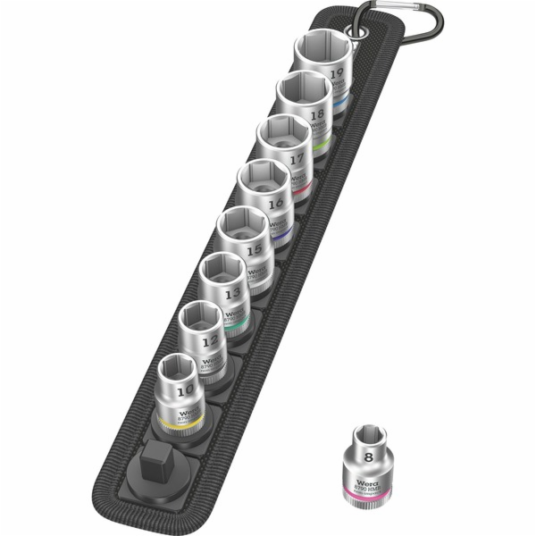Wera "Sada nástrčných klíčů Zyklop Řemen B4, 3/8", 9 kusů"