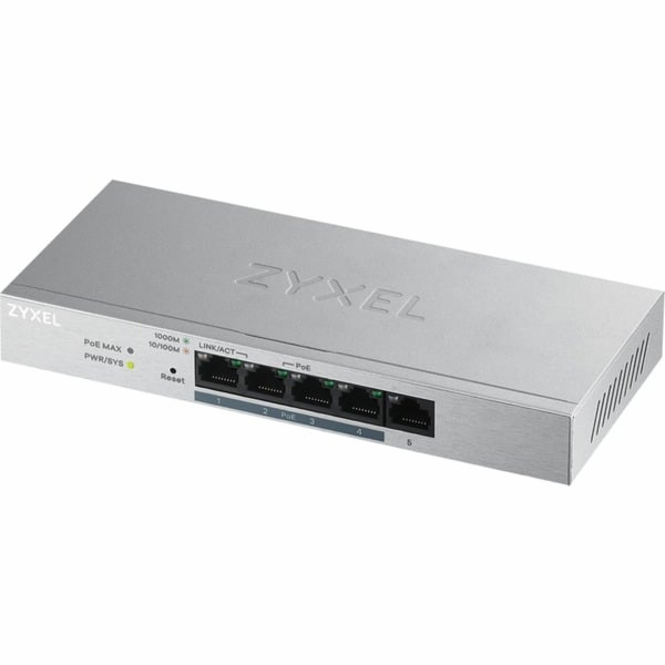 Zyxel GS1200-5HPv2 5-port Desktop Gigabit Web Smart PoE s...