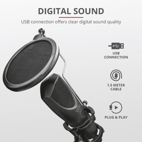 TRUST GXT 232 Mantis 22656 mikrofón Streaming Microphone