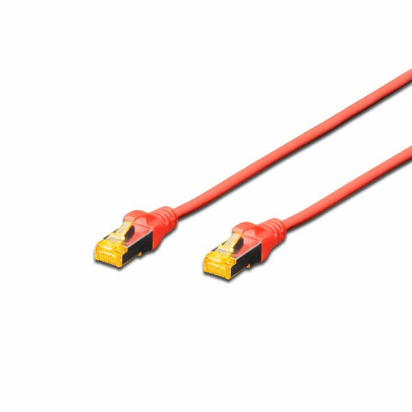 DIGITUS patch kábel Cat6A, S/FTP (PiMF), LSOH - 2m, červený