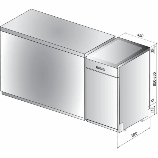 Myčka nádobí Whirlpool WSFO 3O23 PF X