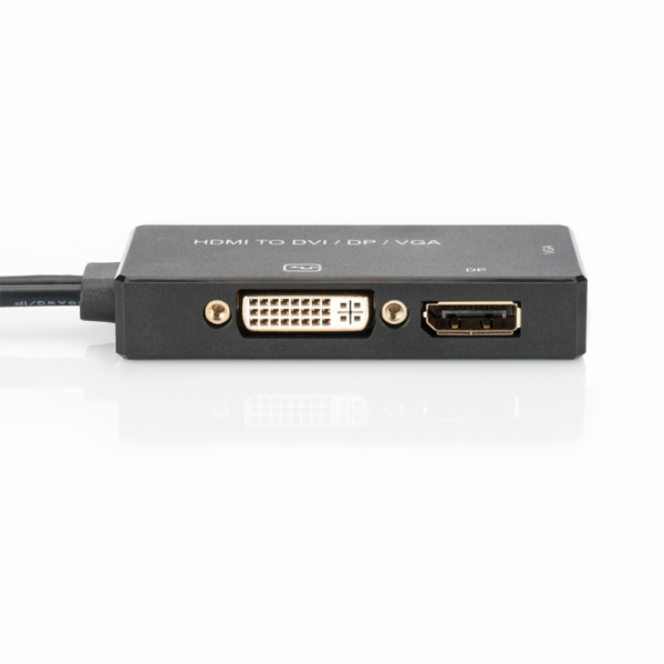 Digitus HDMI Kabelový převodník , HDMI - DP+DVI+VGA M-F/F...