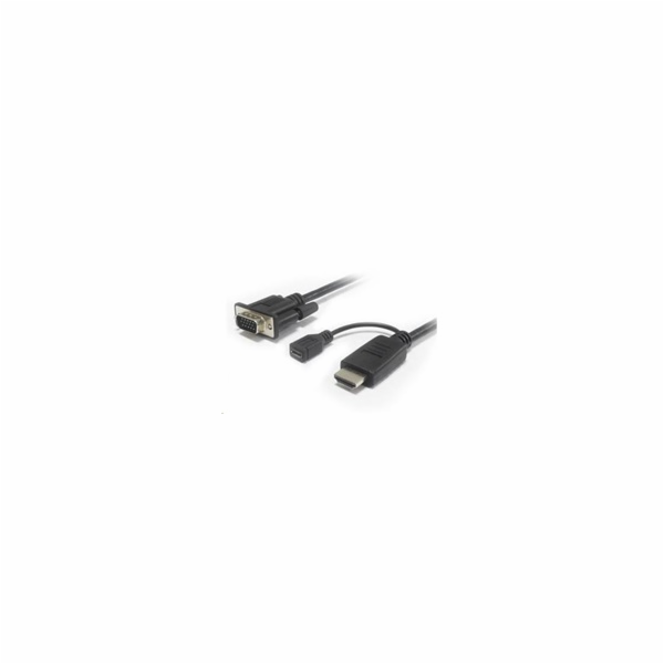 PremiumCord Kabelový převodník HDMI na VGA s napájecím mi...