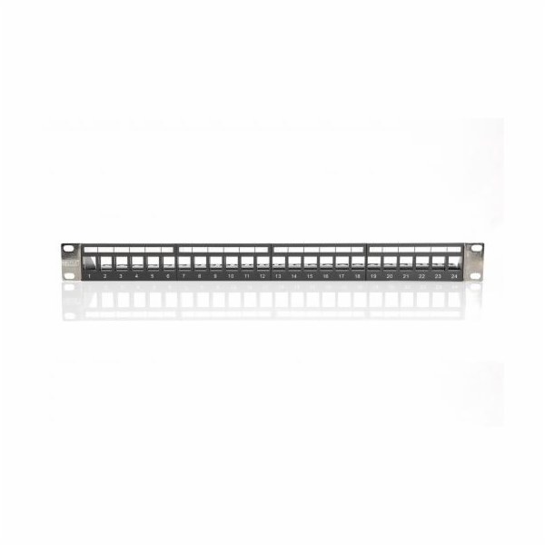 Digitus Modulares Patchpanel, 24-Port (schwarz, 1 HE, für...