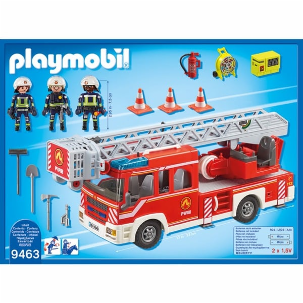 Hasičské auto se žebříkem Playmobil, Hasiči, 89 dílků