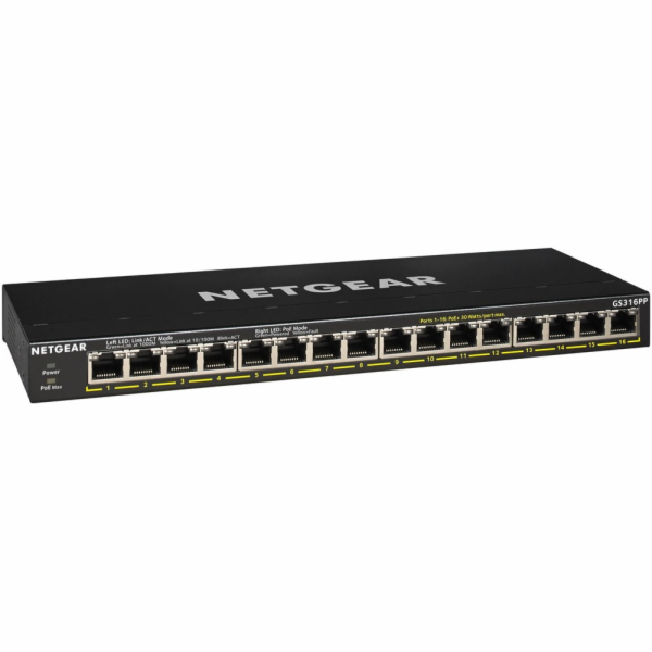 NETGEAR GS316PP NETGEAR 16PT GE UNMANAGED SWCH HI-PWR POE+