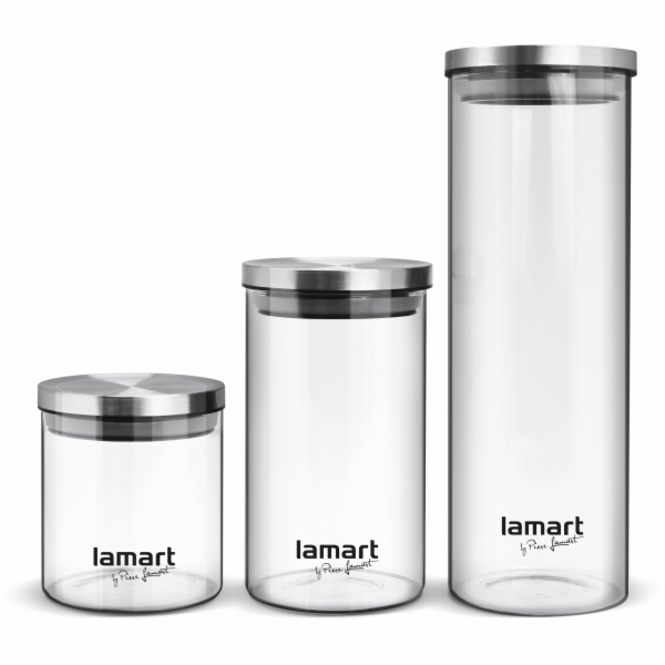 Lamart LT6025 3dílná sada skleněných dóz PEUT 