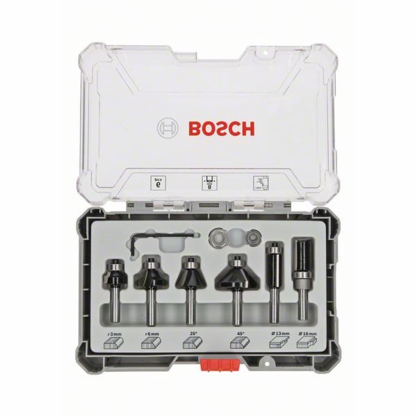 Bosch milling Set Trim&Edging 6tlg., Sada fréz