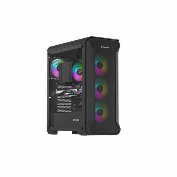 Genesis IRID 505/Midi Tower/Transpar./Černá