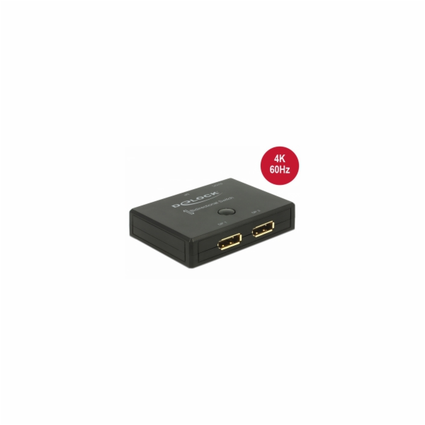 DeLOCK DisplayPort 2 - 1 přepínač obousměrný 4K 60 Hz, Di...