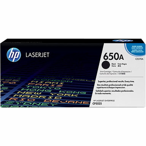 HP Černý toner 650A (CE270A)
