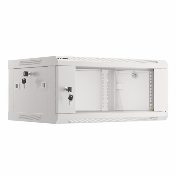 LANBERG Nástěnný rack 19 4U 600X450mm šedý flat pack WF01...