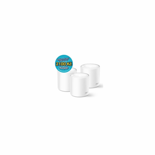 TP-Link Deco X60(3-pack) WiFi6 Mesh (AX5400, 2,4GHz/5GHz,...