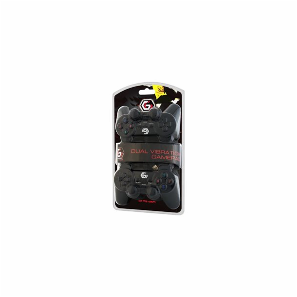 GEMBIRD JPD-UDV2-01 Dvojitý USB herní ovladač pro PC s du...