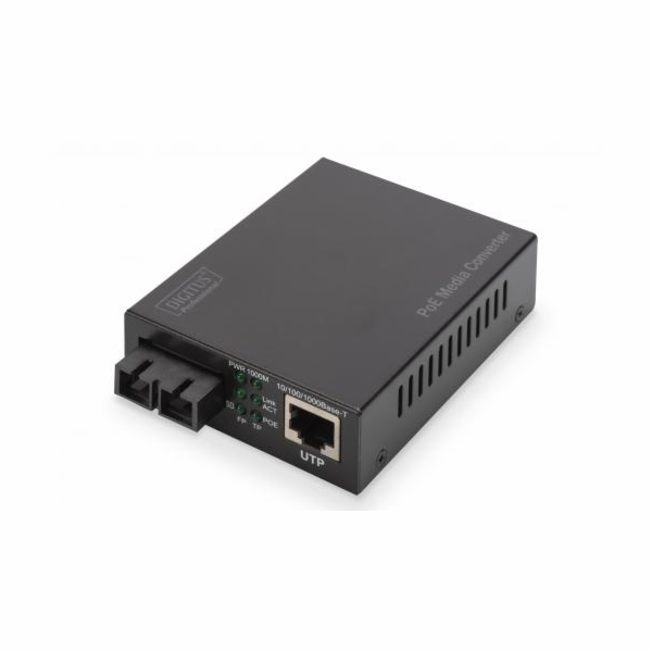 Digitus Gigabit PoE Medienkonverter, RJ45 / SC, SM