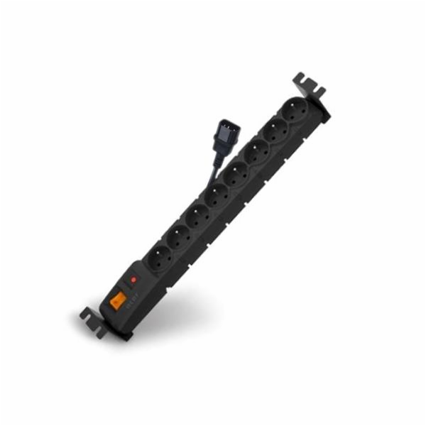 OPTIX ACAR 19" Rozvodný panel 8x230V 1,5U CZ 3m kabel IEC...