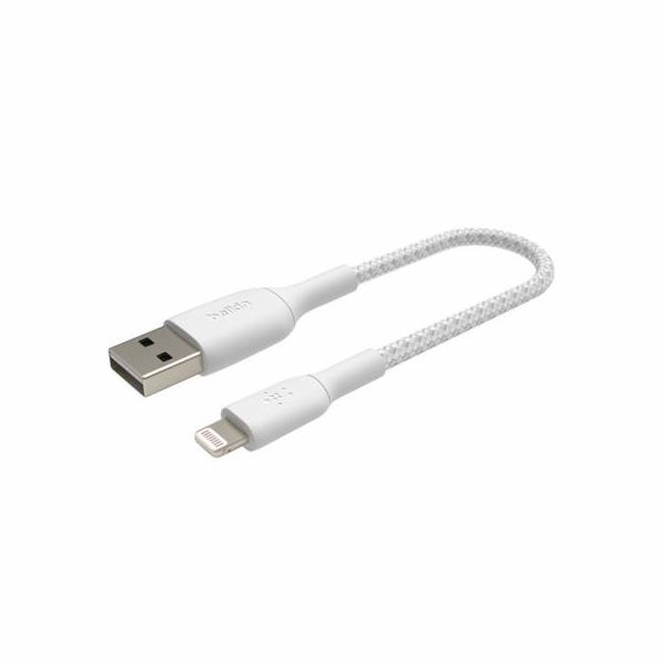 Belkin USB kabel Pletený USB kabel- Lightning 15cm bílý-C...