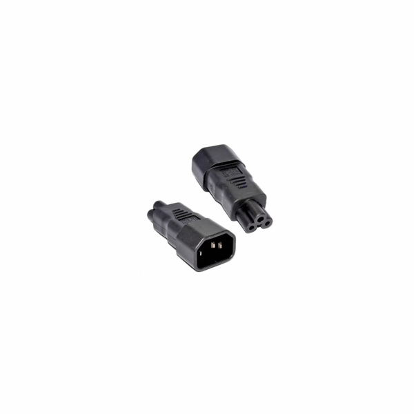 Adaptér IEC C14 na IEC C5 "trojlístek" napětí 230V, 10A