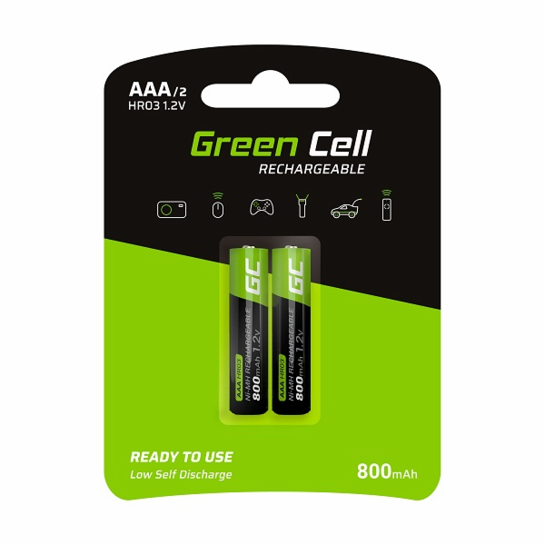 Baterie Green Cell AAA / R03 800mAh 2ks.