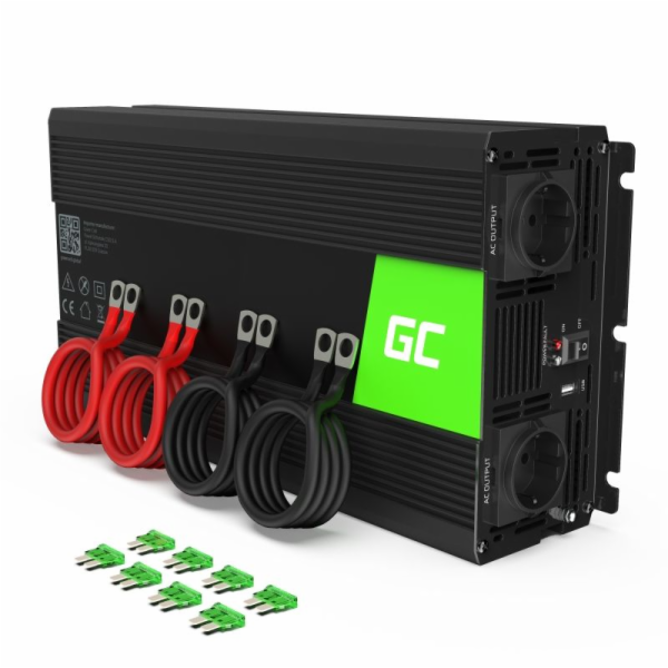 Invertor do auta Green Cell 12V až 220V, 3000W / 6000W (I...