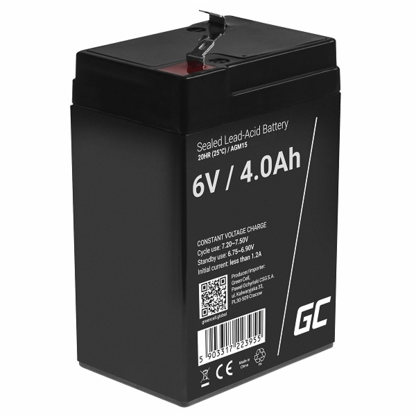 Baterie Green Cell Agm Vrla 6V / 4Ah (AGM15)