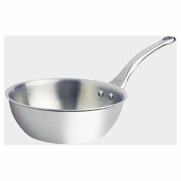 De Buyer Affinity Sauté Pan Stainless Steel curved  24 cm