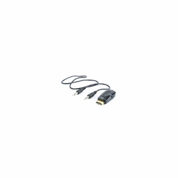 C-TECH adaptér HDMI na VGA + Audio, M/F