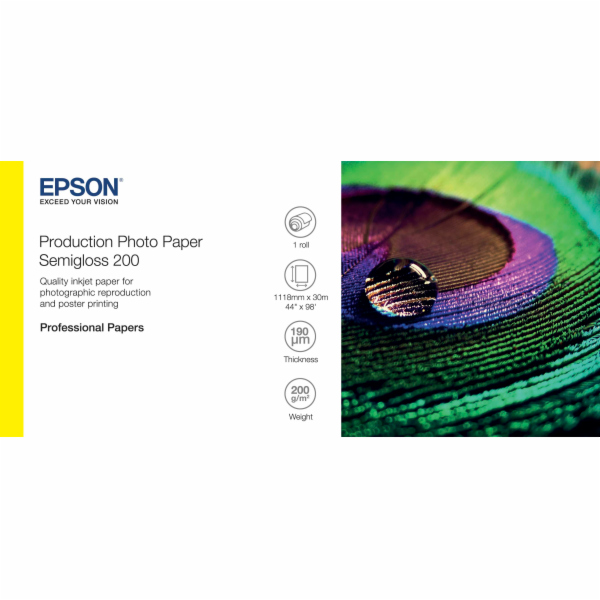 EPSON Production Photo Paper Semigloss 200 44"x30m